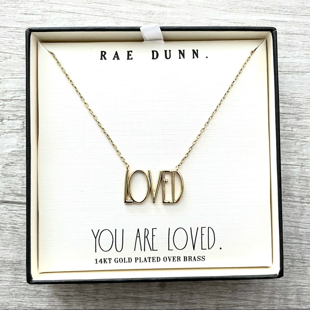 [Rae Dunn] ‘LOVED’ 14kt Gold Plated Necklace